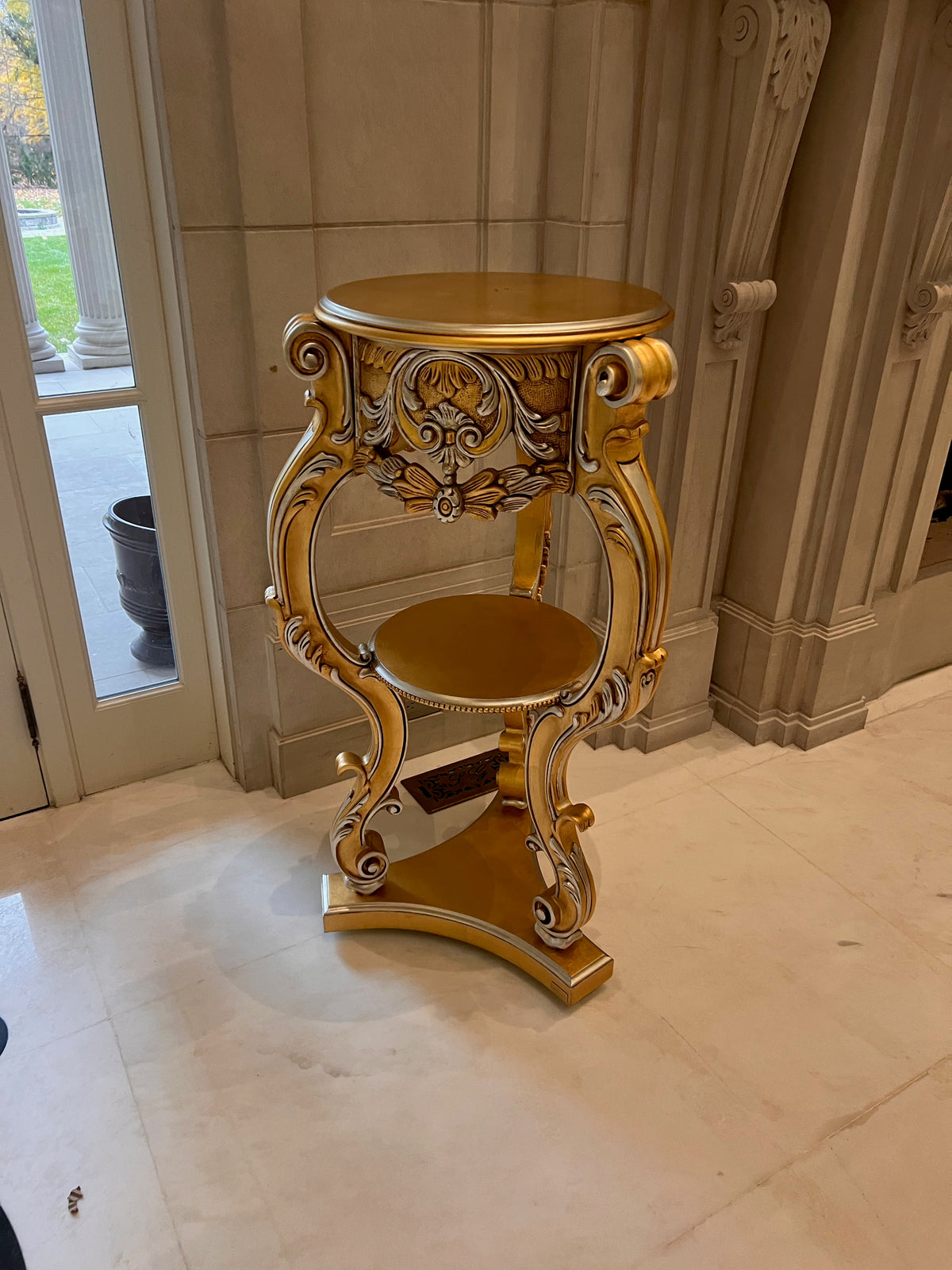 'Scappini & C' Classic Furniture Large Gold Pedestal (*2 available- sold individually- select quantity)