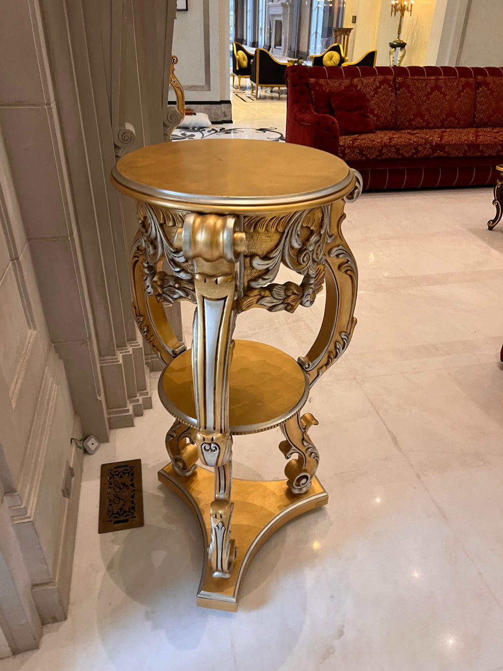 'Scappini & C' Classic Furniture Large Gold Pedestal (*2 available- sold individually- select quantity)