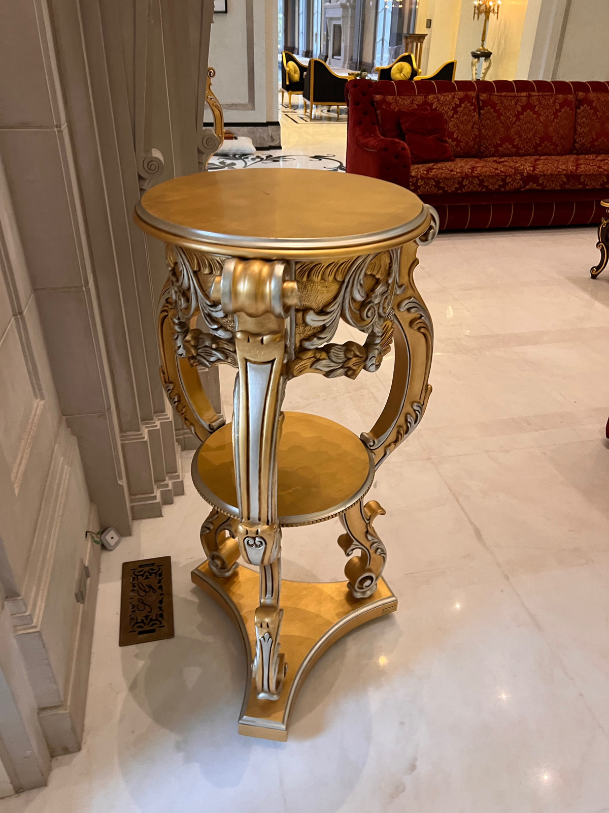 'Scappini & C' Classic Furniture Large Gold Pedestal (*2 available- sold individually- select quantity)