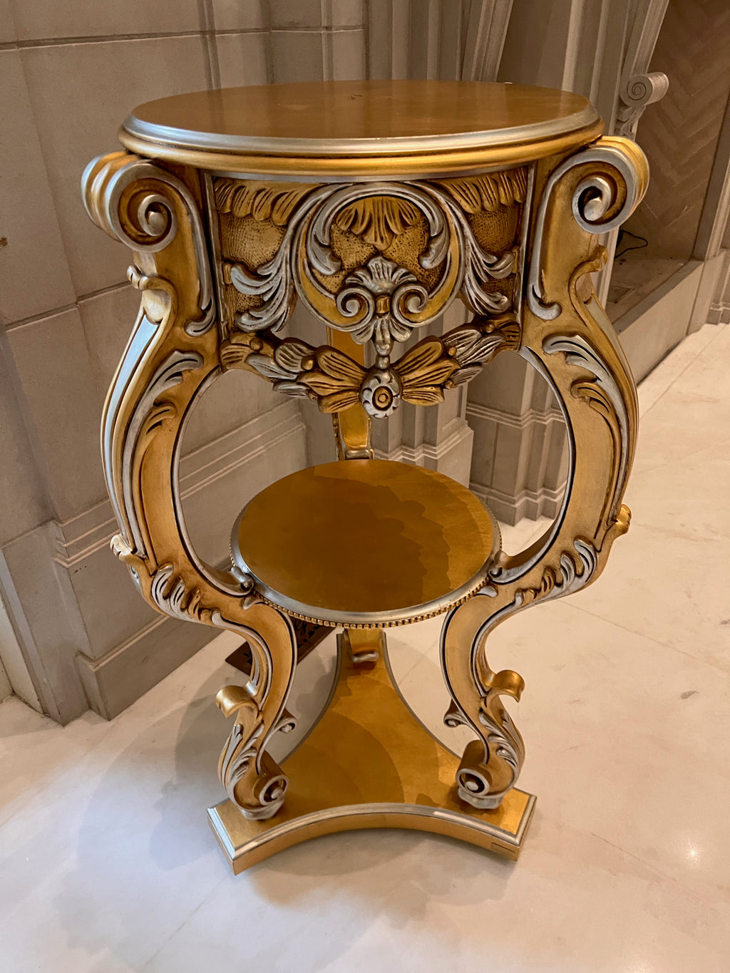 'Scappini & C' Classic Furniture Large Gold Pedestal (*2 available- sold individually- select quantity)