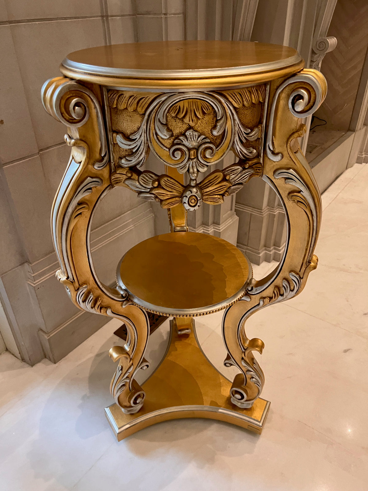 'Scappini & C' Classic Furniture Large Gold Pedestal (*2 available- sold individually- select quantity)