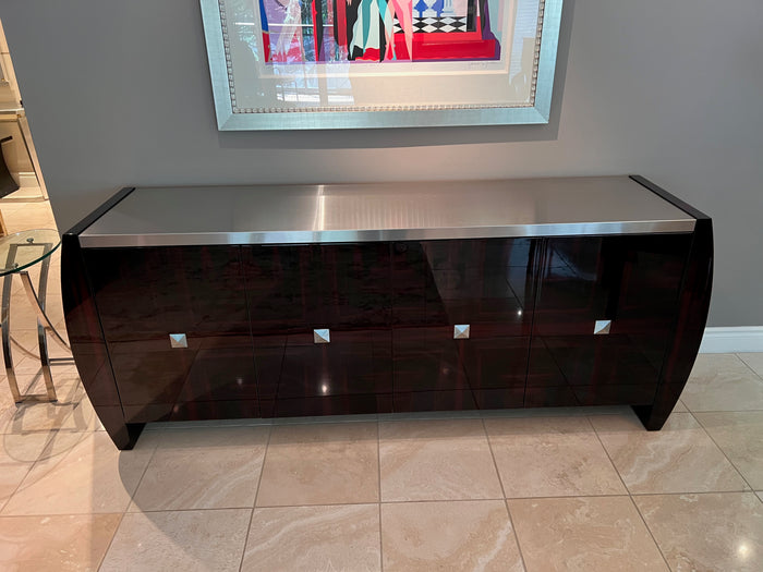 Wiggers Custom Furniture 'Adolphus' Buffet' with Stainless Steel Top, Designed by Mitchell Pickard