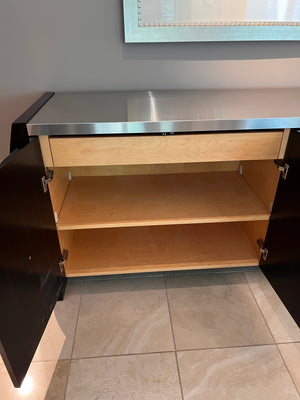 Wiggers Custom Furniture 'Adolphus' Buffet' with Stainless Steel Top, Designed by Mitchell Pickard