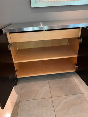 Wiggers Custom Furniture 'Adolphus' Buffet' with Stainless Steel Top, Designed by Mitchell Pickard