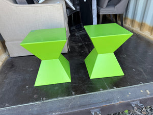 Pair of Sunpan Green Unity Side Tables