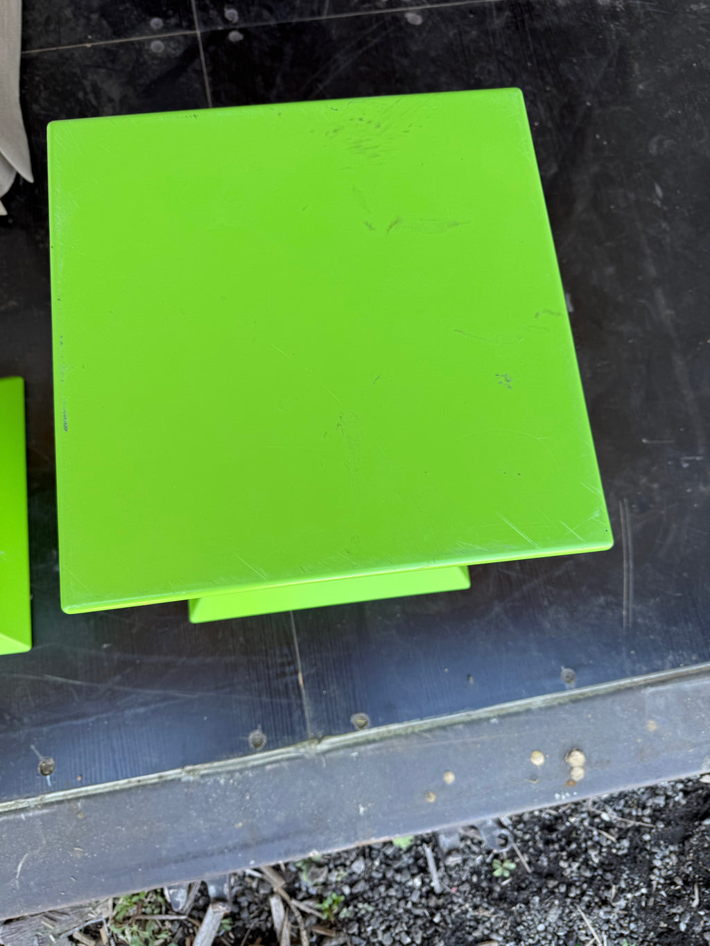 Pair of Sunpan Green Unity Side Tables