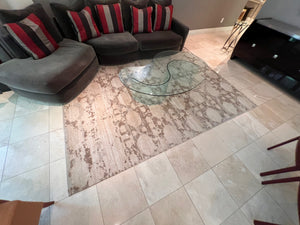 Weavers Art Hay's Mews Sand/Grey Hand-Knotted Silk and Wool Rug- 8x10ft (*client paid $8,000)