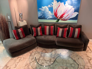 Modern Designer Custom Sofa in Dark Grey/Charcoal