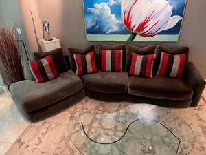 Modern Designer Custom Sofa in Dark Grey/Charcoal
