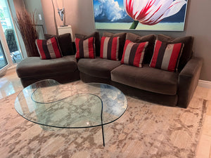 Modern Designer Custom Sofa in Dark Grey/Charcoal