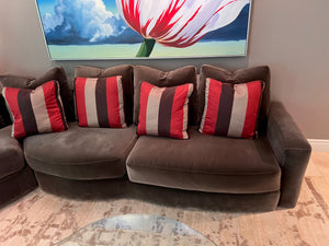 Modern Designer Custom Sofa in Dark Grey/Charcoal