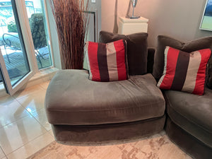 Modern Designer Custom Sofa in Dark Grey/Charcoal