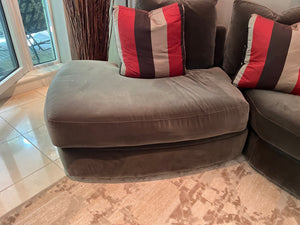 Modern Designer Custom Sofa in Dark Grey/Charcoal
