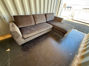 Grey Velvet Sectional Sofa