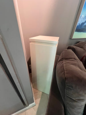 White Lacquered Pedestal Stand- 12" x 12" x 40"h