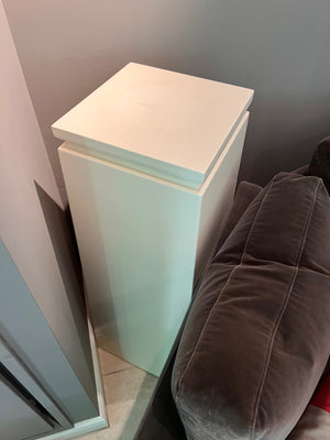 White Lacquered Pedestal Stand- 12" x 12" x 40"h