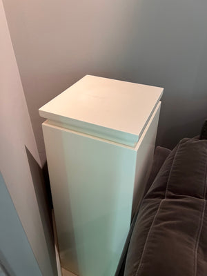 White Lacquered Pedestal Stand- 12" x 12" x 40"h