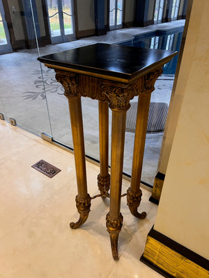Black/Gold Pedestal Stand