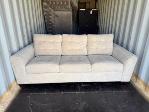 Beige Microsuede Sofa