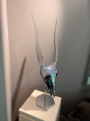 Vintage 'Karl Springer Style' Gazelle Head Decor with Lucite Horns