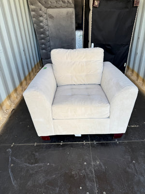 Beige Microsuede Love Seat (Copy)