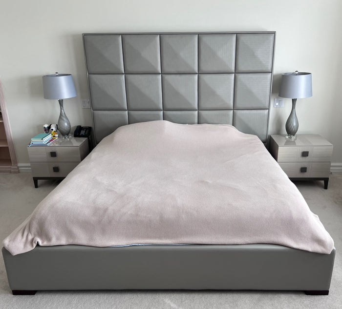 Martin Daniels Grey Modern King Bed Frame