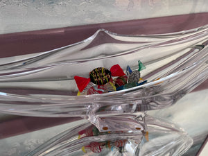 MCM Glass Bowl w/Murano Glass Candy