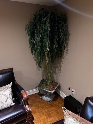 Faux Tree, Metal Planter