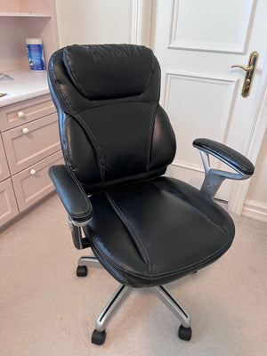 Black Bonded Leather Office Chair