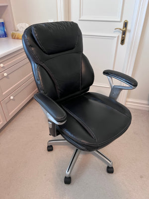 Black Bonded Leather Office Chair