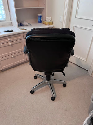 Black Bonded Leather Office Chair