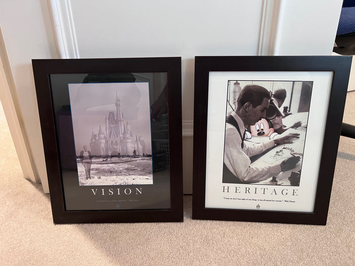 Walt Disney 'Heritage' & 'Vision' Framed Wall Art
