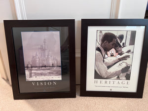 Walt Disney 'Heritage' & 'Vision' Framed Wall Art