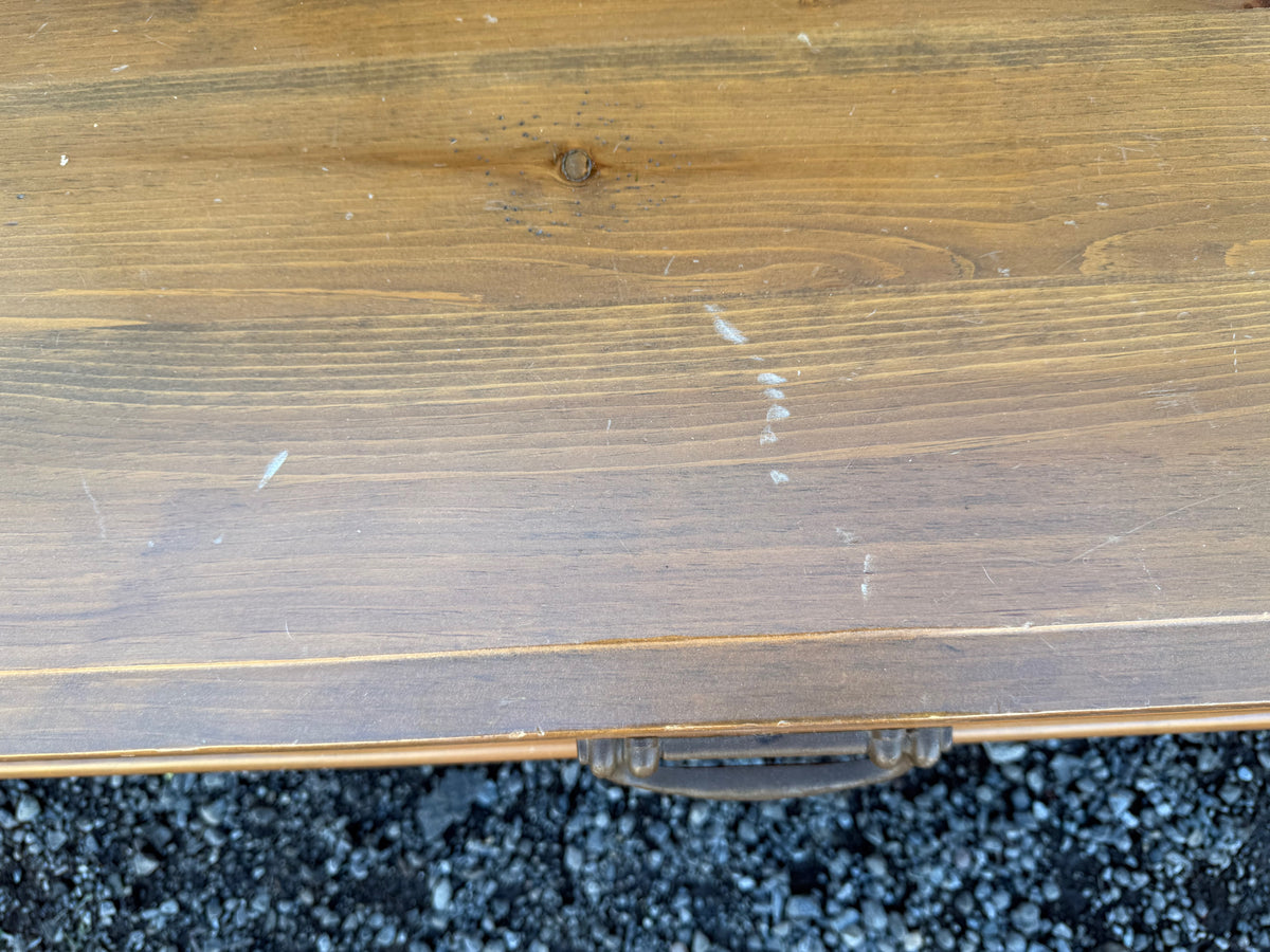 Wood Coffee Table w/1 Drawer, Metal Base