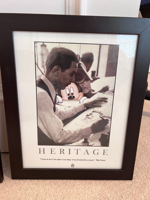 Walt Disney 'Heritage' & 'Vision' Framed Wall Art