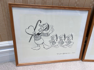 4 Vintage Walt Disney silkscreen lithographs- Published by The Art Group Limited London England