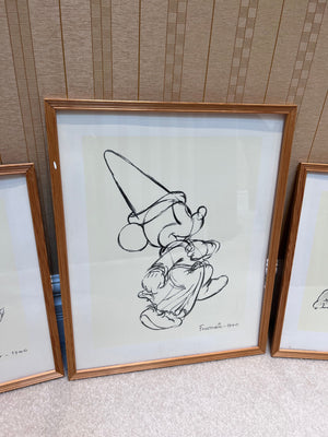 4 Vintage Walt Disney silkscreen lithographs- Published by The Art Group Limited London England