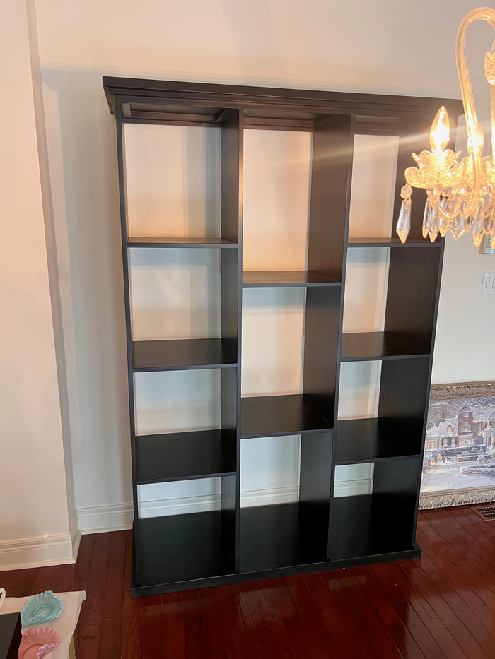 Modern Display Shelf, Dark Brown