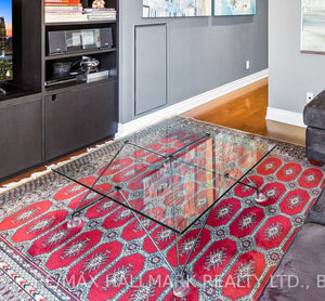 Italian Designer Low Profile Glass Coffee Table