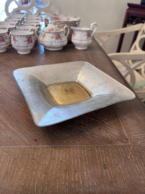 Cive Made in Italy Gold Glass Dish