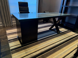 Office Desk with Glass Top