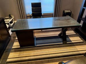 Office Desk with Glass Top