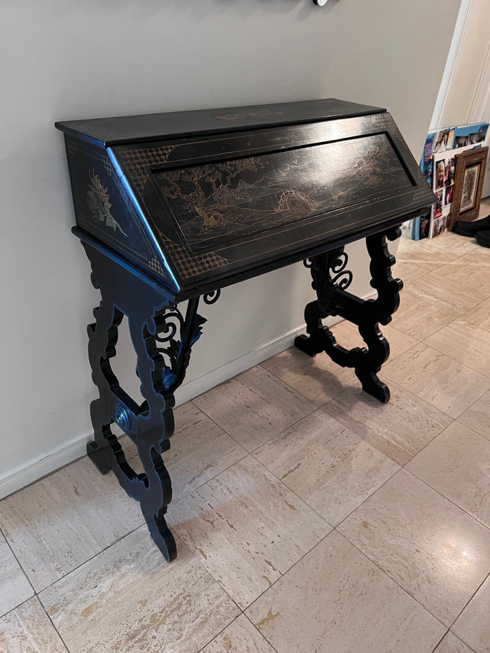 Antique Chinoiserie 'bureau de pente' Writing Desk
