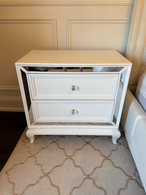 Pair of B.K. Home Furniture White Nightstands
