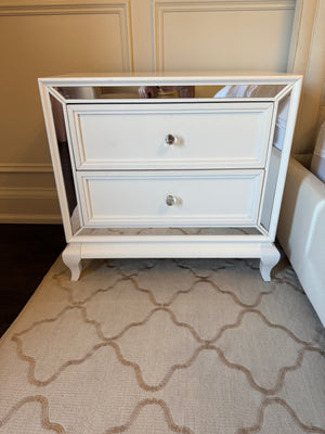 Pair of B.K. Home Furniture White Nightstands