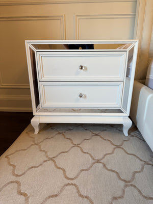 Pair of B.K. Home Furniture White Nightstands