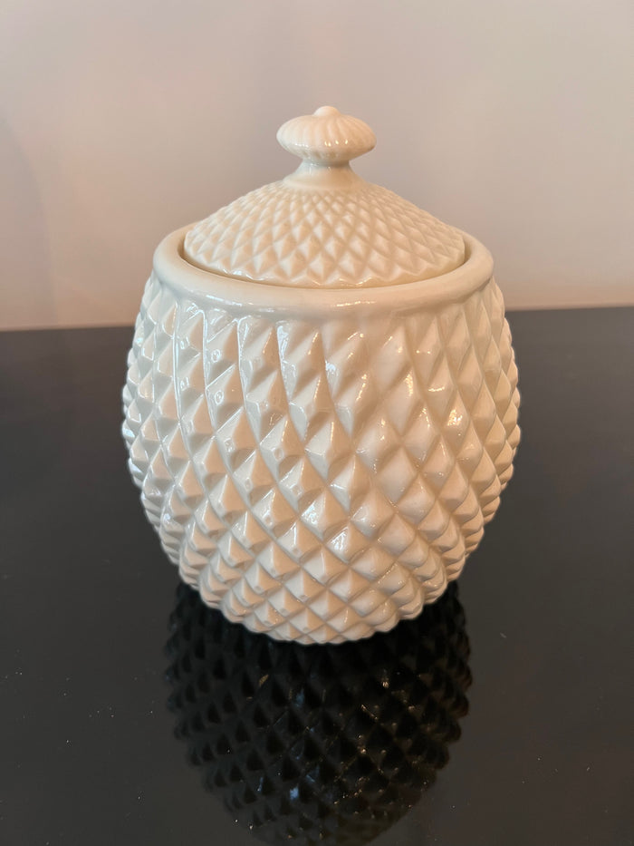 Belleek Ireland Biscuit Jar, 6.5"H
