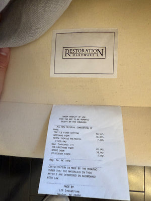 Restoration Hardware Lee Industries Swivel Chair with Slipcover