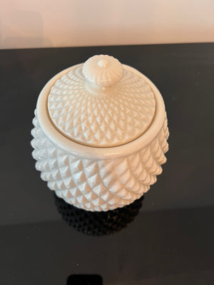 Belleek Ireland Biscuit Jar, 6.5"H