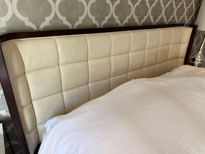 Bernhardt Furniture King Platform Bed with Leather Headboard